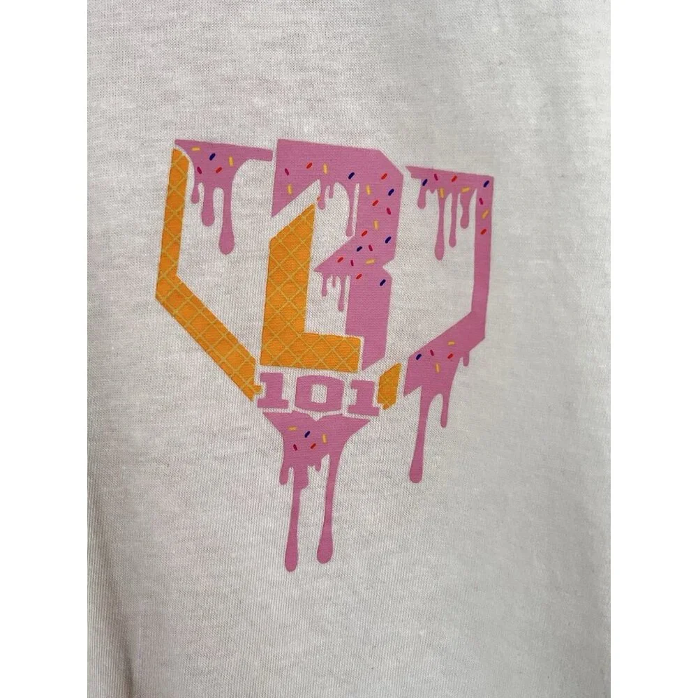 BASEBALL LIFESTYLE 101 Men's White Ice Cream Baseball T-Shirt NWT Large - Picture 2 of 6
